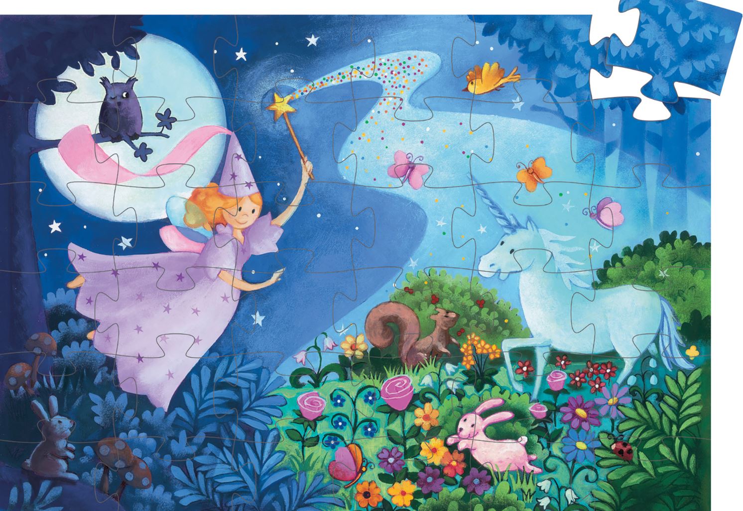 DJECO - SILHOUETTE JIGSAW PUZZLE 36 PIECES - FAIRY