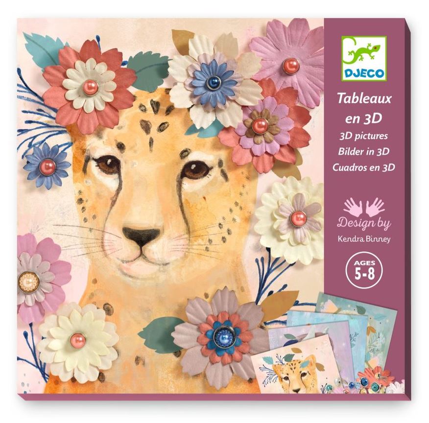 DJECO - TABLEAUX 3D - COURONNES DE FLEURS