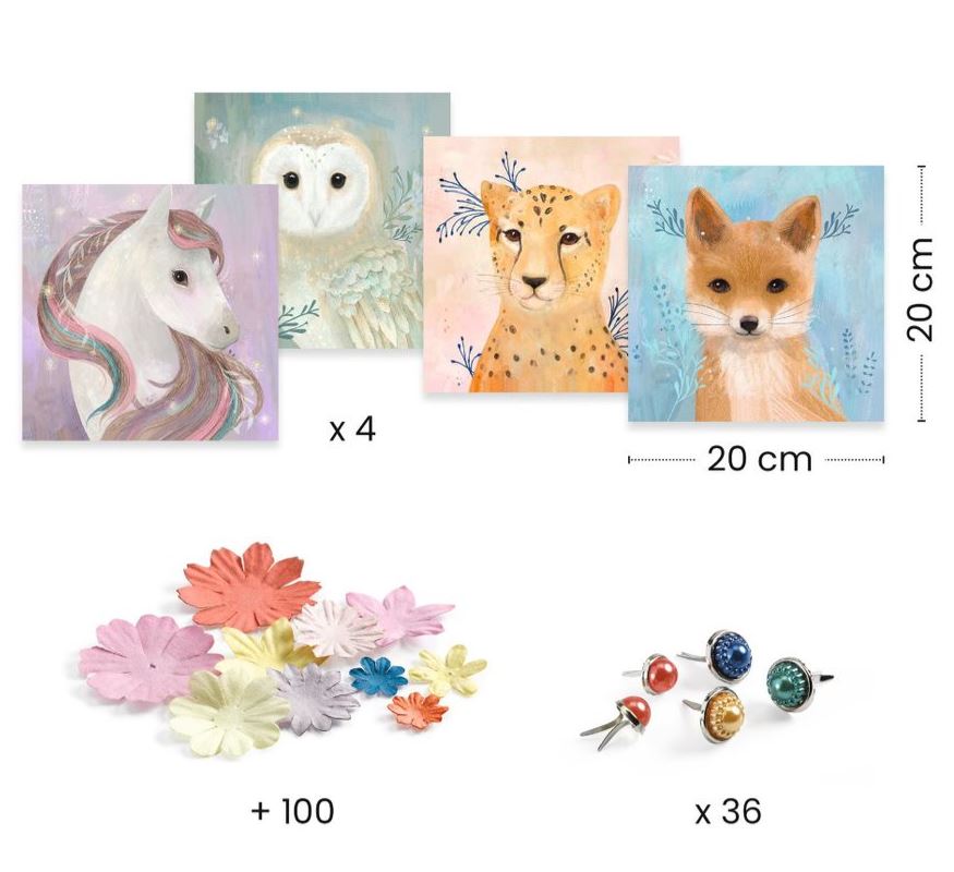 DJECO - TABLEAUX 3D - COURONNES DE FLEURS