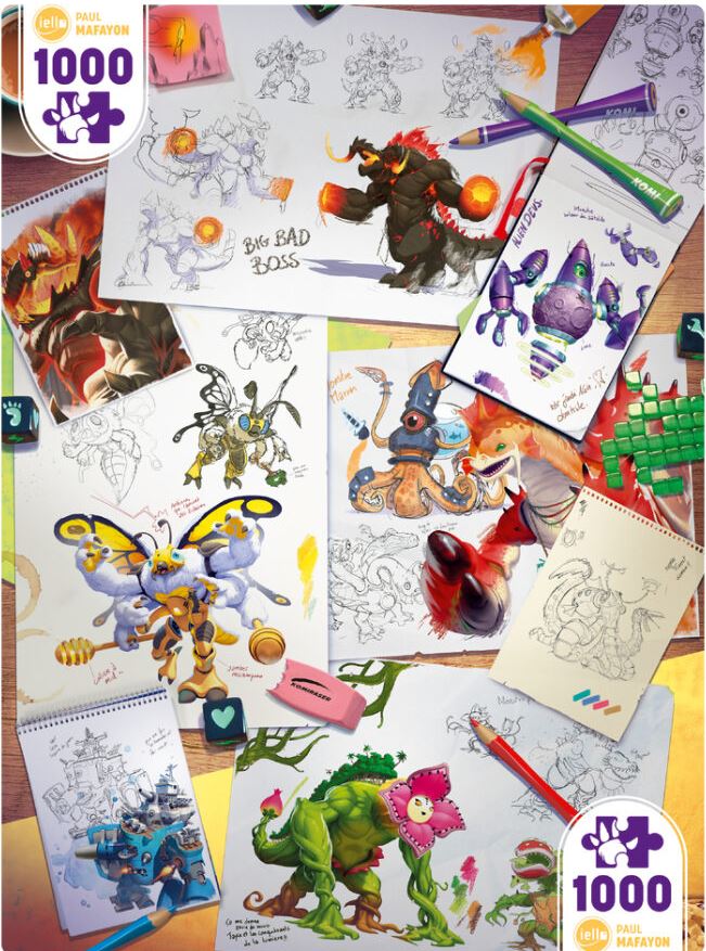 IELLO JIGSAW PUZZLE 1000 PIECES - MONSTER CREATION UNIVERSE (MAKING OF MONSTERS #15) #70131-002