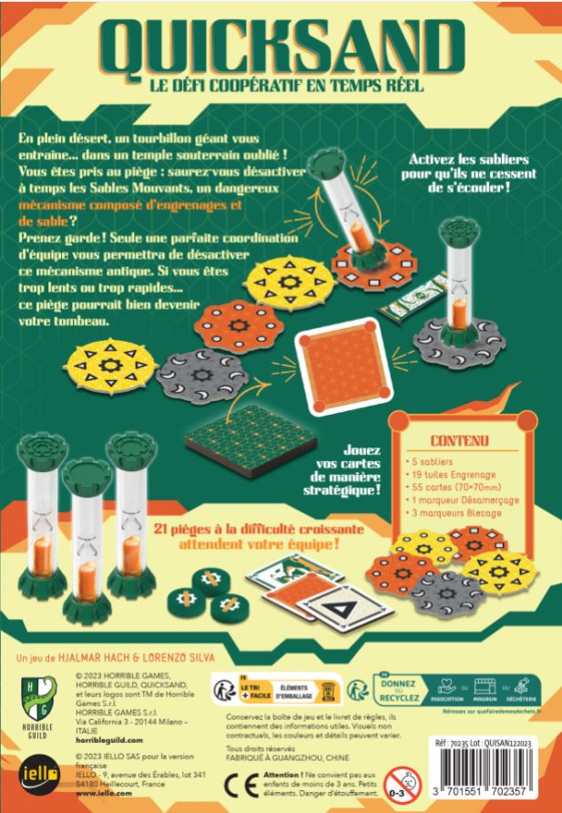 JEU QUICKSAND - Version française