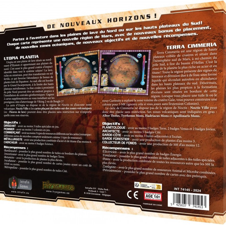 JEU TERRAFORMING MARS - EXTENSION : UTOPIA ET CIMMERIA MAPPACK - Version française