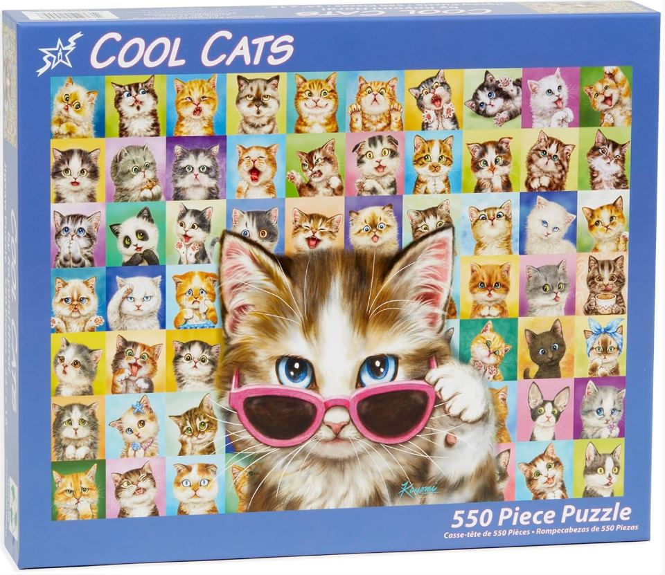 VERMONT CHRISTMAS COMPANY JIGSAW PUZZLE 550 PIECES - COOL CATS #VC1299