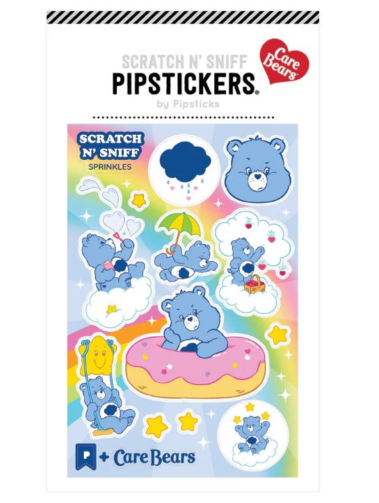 PIPSTIKERS - GRUMPY BEAR SCRATCH AND SNIFF FLUFFY STICKERS