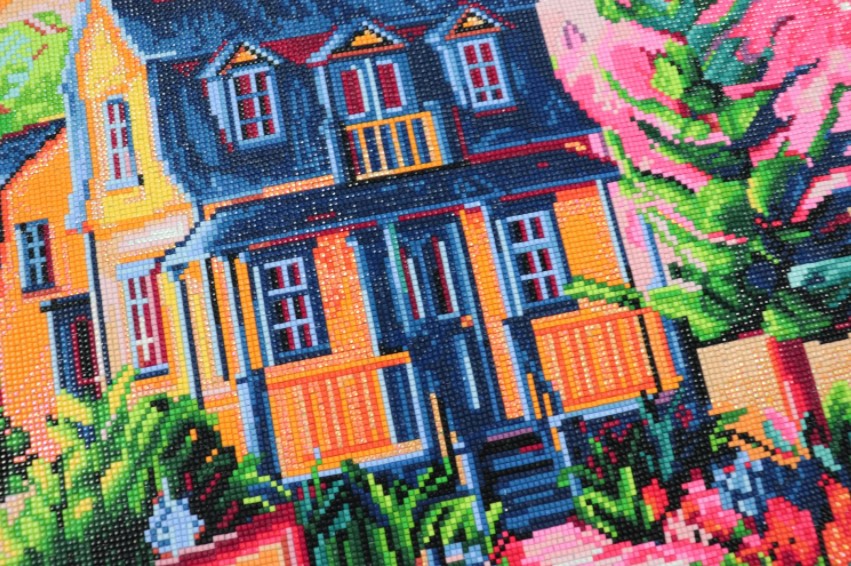 JACAROU - WELCOME TO DESCHAMBAULT 50CM X 50CM - DIAMOND DOTZ