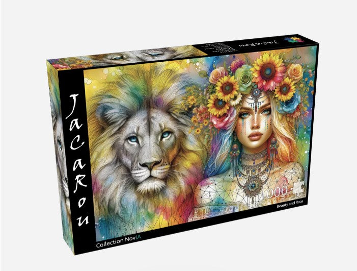 JACAROU PUZZLE 1000 PIECES - BEAUTY AND ROAR (LION) #JP-ROAR1000
