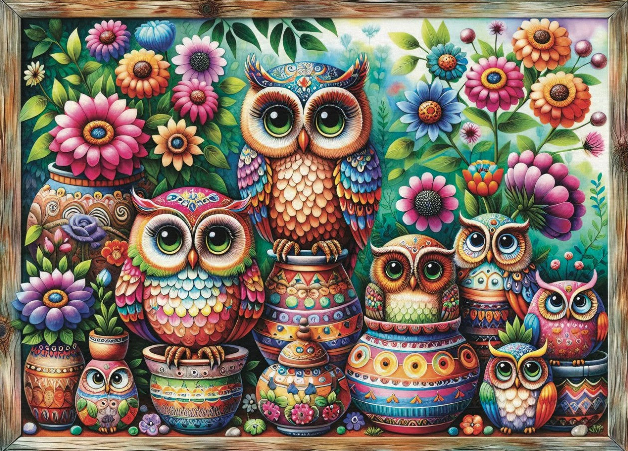 JACAROU PUZZLE 1000 PIECES - OWL TOGETHER NOW #JP-OWTO1000