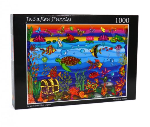 JACAROU PUZZLE 1000 PIECES - THE BLUE LAGOON BY ANIE MALTAIS