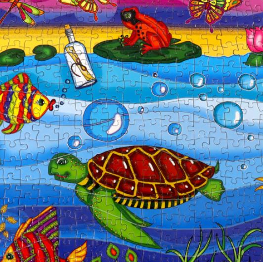 JACAROU PUZZLE 1000 PIECES - THE BLUE LAGOON BY ANIE MALTAIS