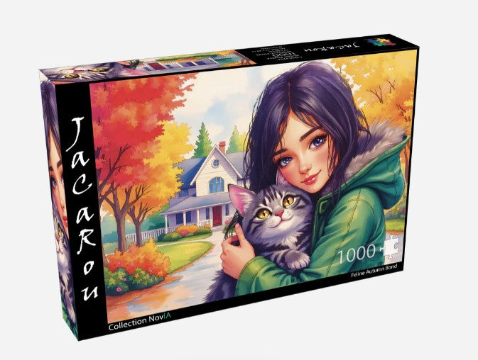 JACAROU PUZZLE 1000 PIECES - AUTUMN FELINE BOND (CAT) #JP-FELI1000