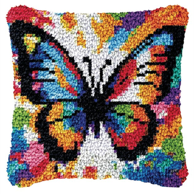JACAROU - HOUSSE DE COUSSIN PAPILLON (BUTTERFLY) - POINTS NOUÉS