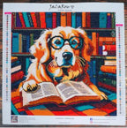 JACAROU - THE INTELLECTUAL DOG 40CM X 40CM - DIAMOND DOTZ