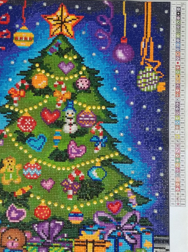 JACAROU - MY BEAUTIFUL FIR TREE 40CM X 50CM - DIAMOND DOTZ