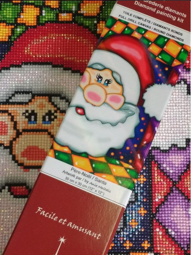 JACAROU - SANTA CLAUS 30CM X 30CM - DIAMOND DOTZ