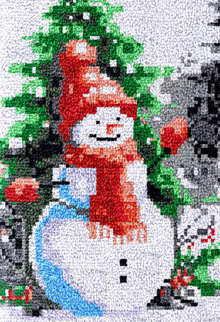 JACAROU - FROSTY THE SNOWMAN RUG - KNOTTED STITCH (MEDIUM)