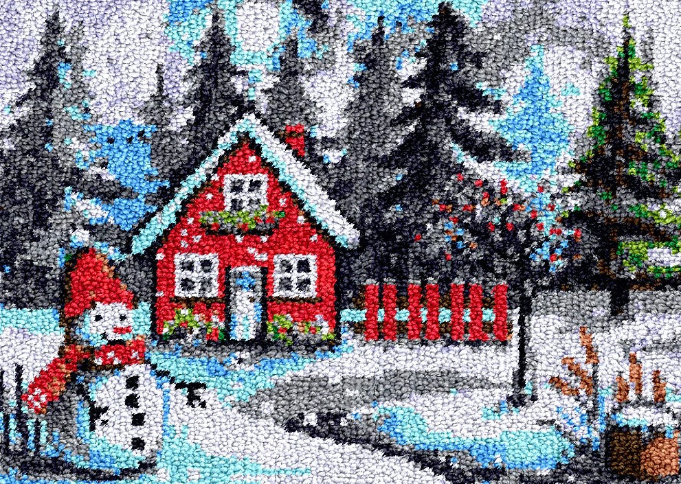 JACAROU - SNOWY RUG - KNOTTED DOTS (LARGE)