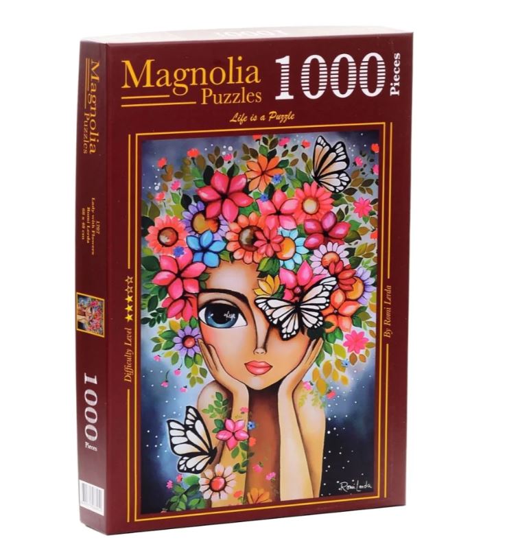 MAGNOLIA CASSE-TÊTE 1000 PIÈCES - LA DAME AUX FLEURS ARTISTE ROMI LERDA #1702