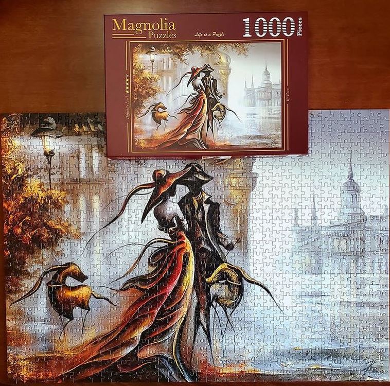 MAGNOLIA CASSE-TÊTE 1000 PIÈCES - RENDEZ-VOUS AVEUGLE - ARTISTE RAEN #2317