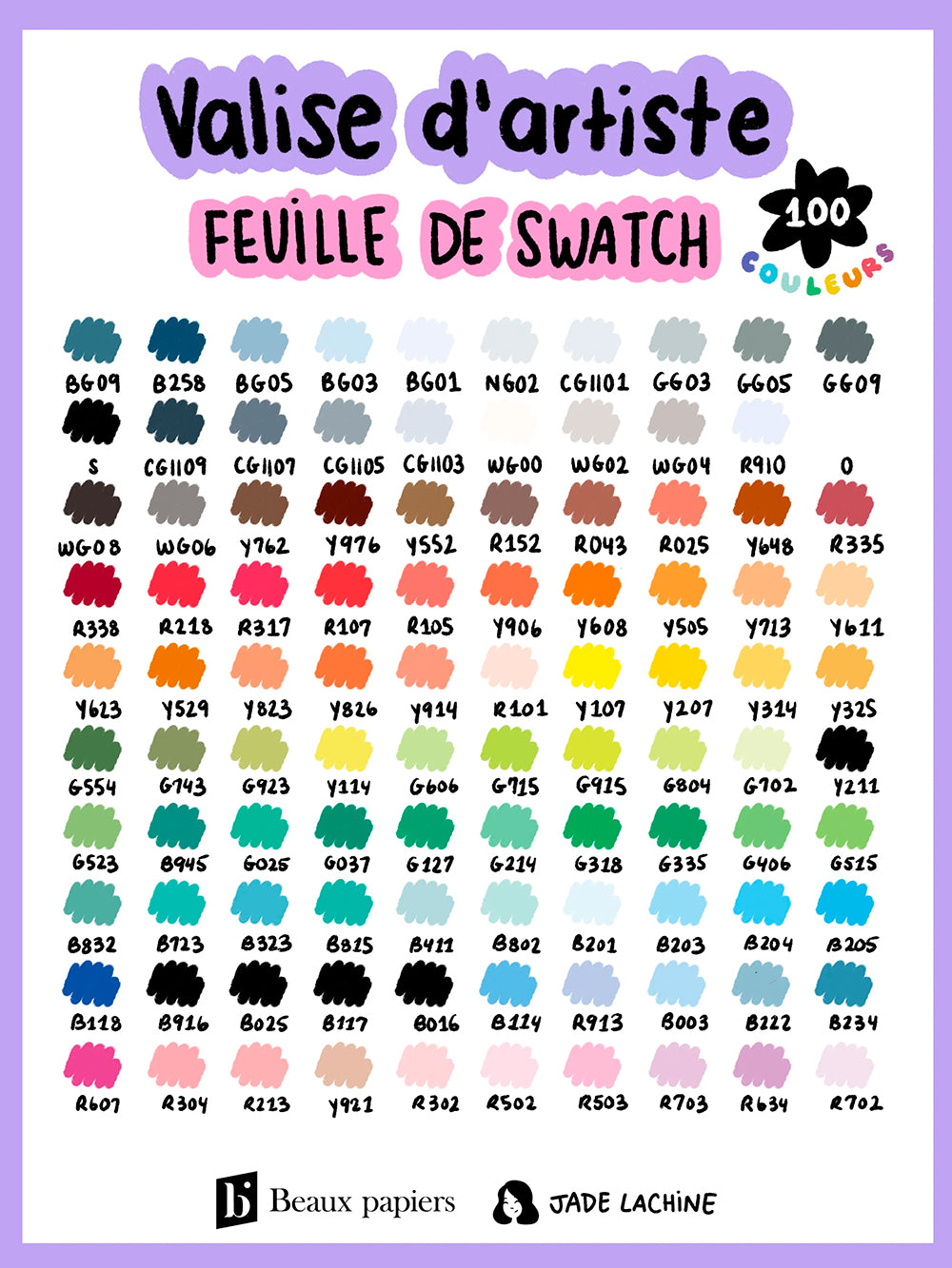 JADE LACHINE - 100 ALCOHOL MARKER ARTIST CASE