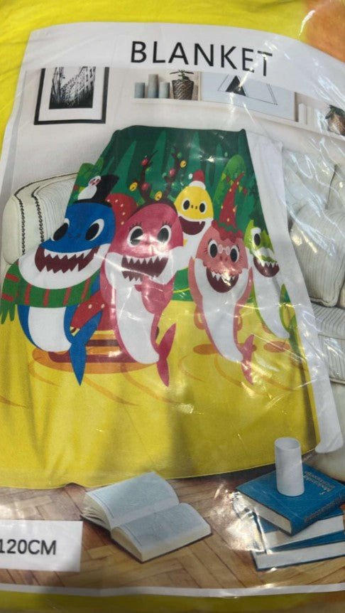 BABY SHARK CHRISTMAS THROW (BLANKET) 5 FT X 6 FT