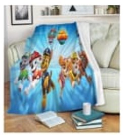 PAW PATROL PALE BLUE THROW (BLANKET) 4 FEET X 5 FEET