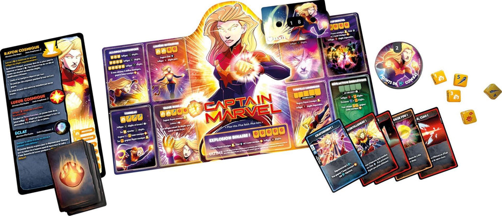 JEU DICE THRONE MARVEL - BLACK WIDOW VS DOCTOR STRANGE VS CAPTAIN MARVEL VS BLACK PANTHER - Version française