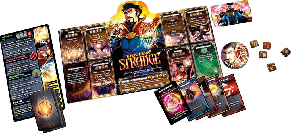 JEU DICE THRONE MARVEL - BLACK WIDOW VS DOCTOR STRANGE VS CAPTAIN MARVEL VS BLACK PANTHER - Version française