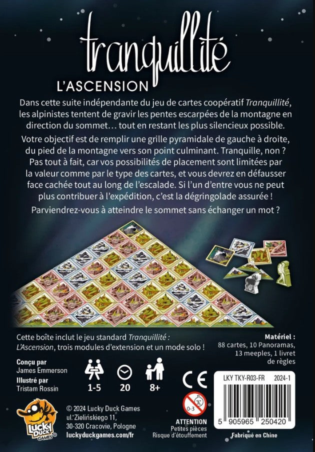 JEU TRANQUILLITÉ - L'ASCENSION