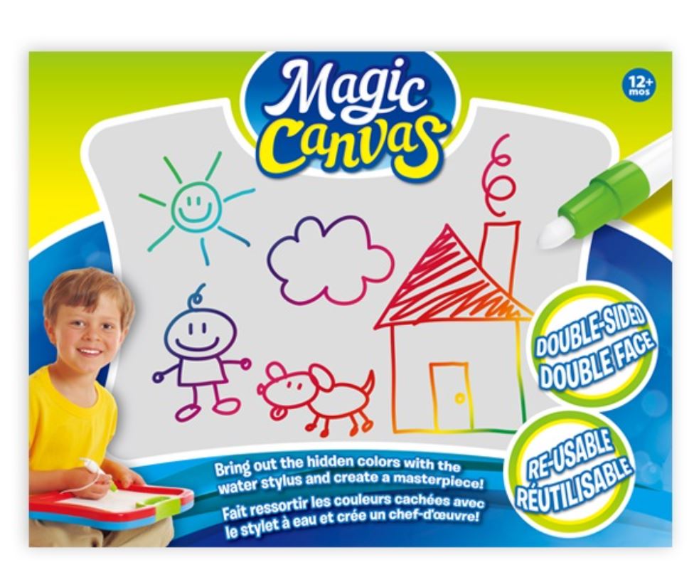 MAGIC CANVAS - TABLEAU RÉUTILISABLE AVEC CRAYON À EAU