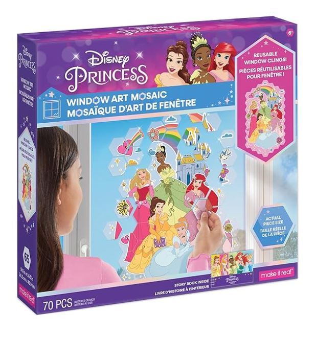 MAKE IT REAL - MOSAÏQUE D'ART DE FENÊTRE - MULTI PRINCESSES DISNEY