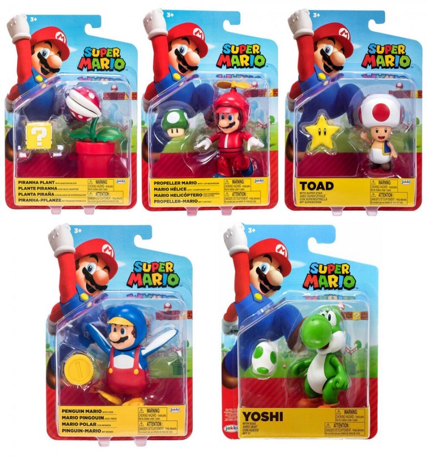 NINTENDO - FIGURINE SUPER MARIO 4" ASST