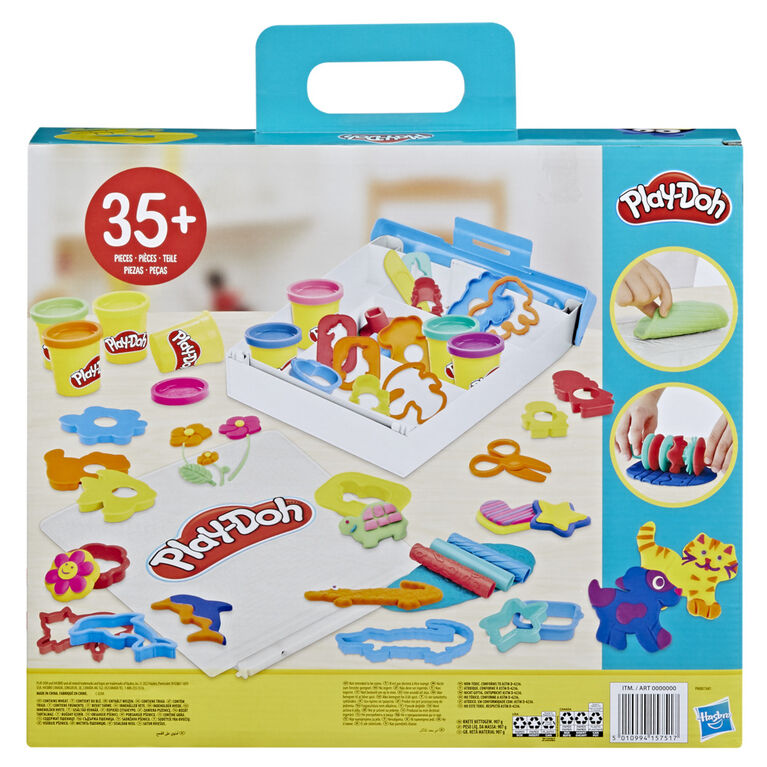 PLAY-DOH MODELING COMPOUND - CREATIVE CARRY CASE WITH 40 TOOLS, 8 CANS