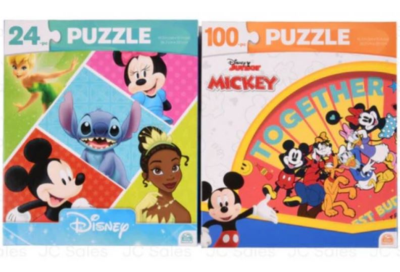 SPINMASTER CASSE-TÊTE 24 ET 100 PIÈCES - MICKEY ET SES AMIS DISNEY ASST #70251