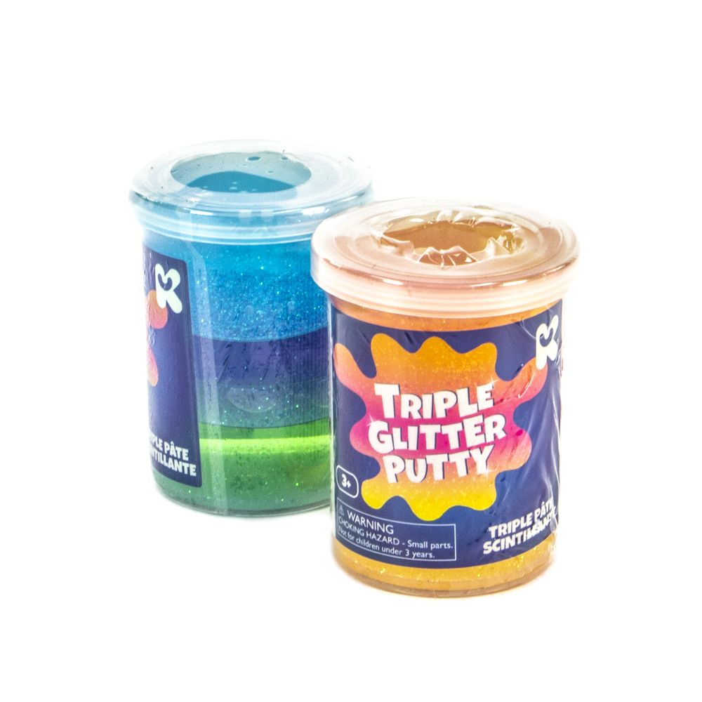 KEYCRAFT GLUE - TRIPLE GLITTER SLIME 2.5" ASST