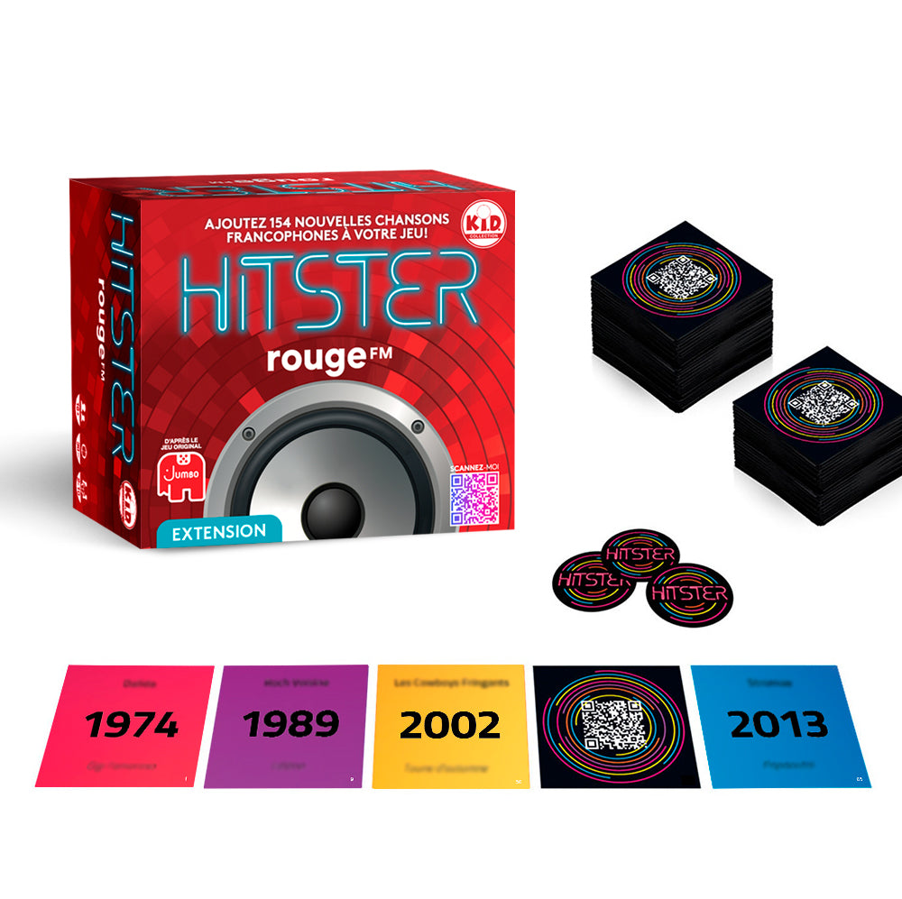 JEU HITSTER EXTENSION 100% FRANCO -ROUGE FM