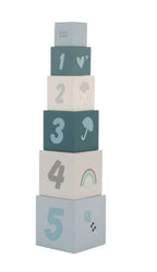 LABEL LABEL - NUMBERED STACKING BLOCKS - BLUE