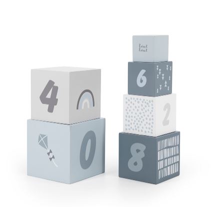LABEL LABEL - NUMBERED STACKING BLOCKS - BLUE