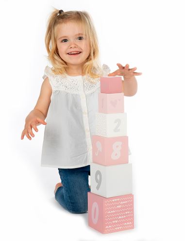 LABEL LABEL - BLOCS À EMPILER NUMÉROTÉS - ROSE