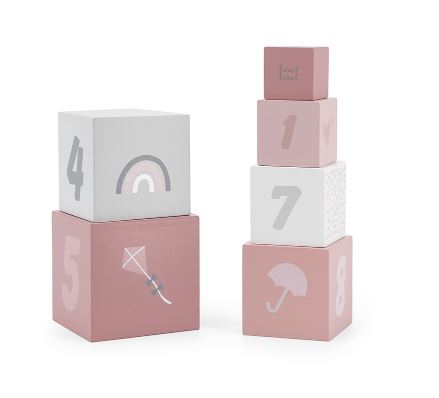 LABEL LABEL - BLOCS À EMPILER NUMÉROTÉS - ROSE