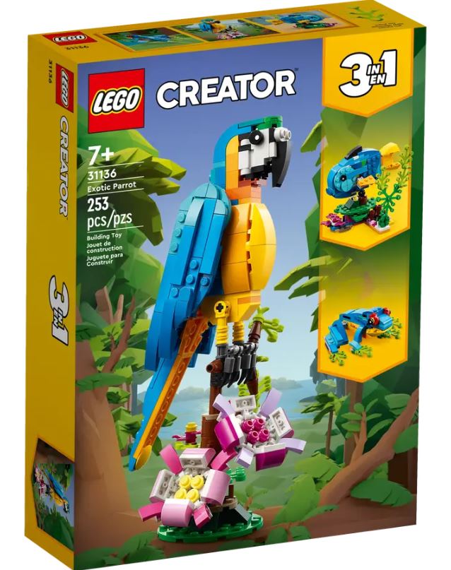 LEGO CREATOR - LE PERROQUET EXOTIQUE 3 EN 1 #31136