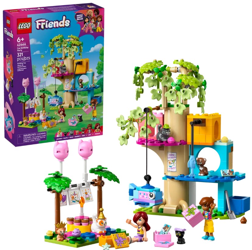 LEGO FRIENDS - LA FÊTE D'ANNIVERSAIRE ET L'ARBRE À CHATS #42666