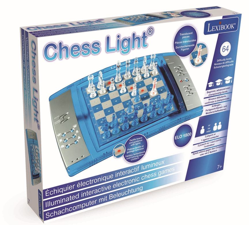 LEXIBOOK - JEU D'ÉCHECS ÉLECTRONIQUE AVEC SONS ET LUMIÈRES - VERSION MULTILINGUE
