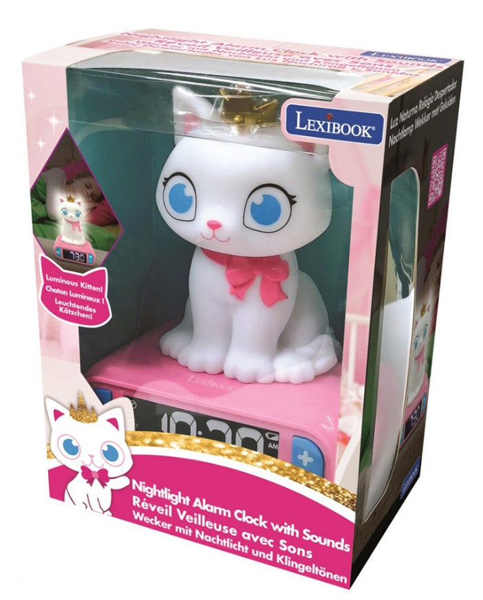 LEXIBOOK - NIGHT LIGHT ALARM CLOCK - KITTEN