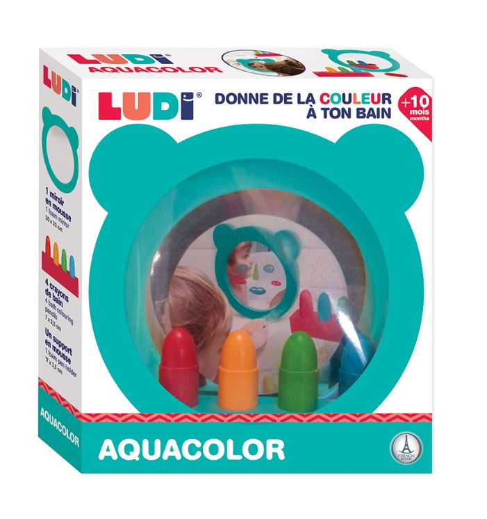 LUDI - AQUACOLOR CRAYONS AND BATH MIRROR