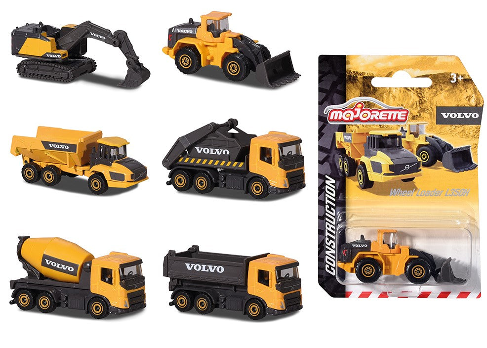 MAJORETTE - 1:64 VOLVO CONSTRUCTION TRUCK ASSORTED
