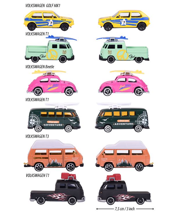 MAJORETTE - 1:64 VOLKSWAGEN PREMIUM ASSORTED VEHICLES