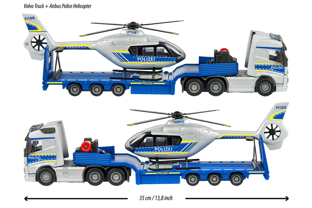 MAJORETTE - MACK TRUCK AND POLICE HELICOPTER