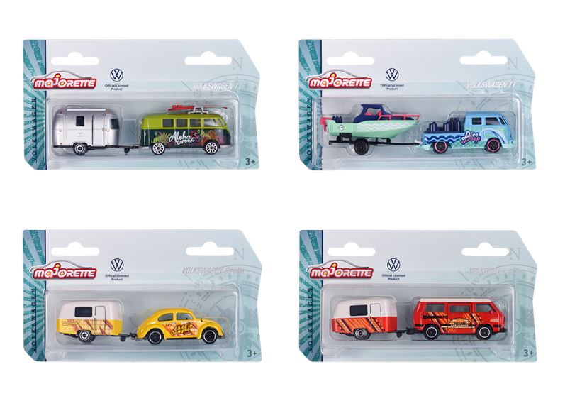 MAJORETTE - VOLKSWAGEN "THE ORIGINALS" TRAILER SETS ASSORTED
