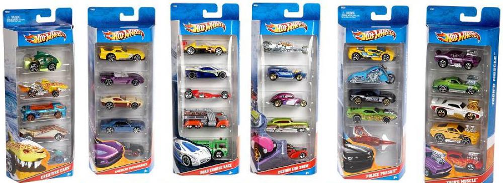 HOT WHEELS - ENSEMBLE DE 5 VOITURES ASST