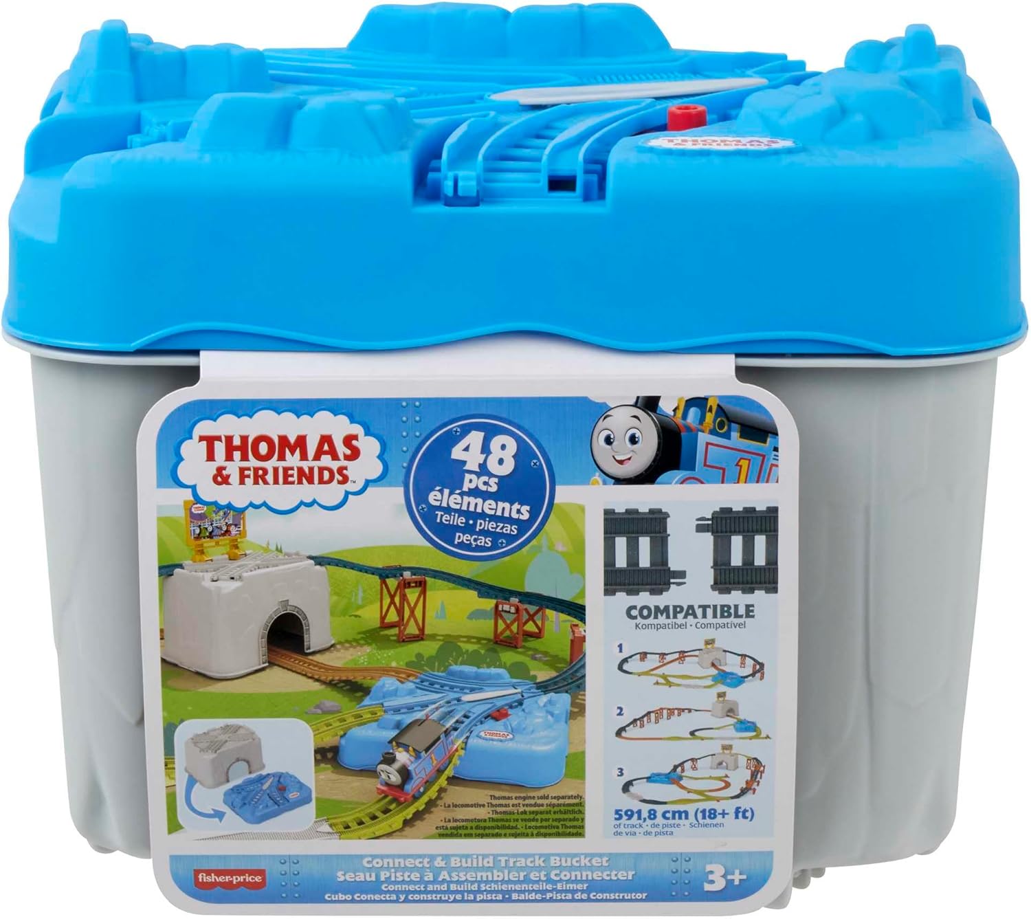 COFFRET DE RAILS THOMAS ET SES AMIS - SEAU DE RAILS À ASSEMBLER ET À CONSTRUIRE